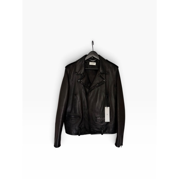 Saint Laurent Other - Saint Laurent Paris L01 Studded Lambskin Leather Biker Jacket – Black – Size 54
